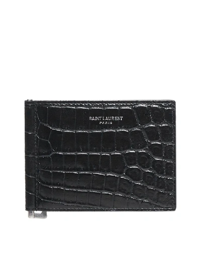 Shop Saint Laurent Wallet In Nero