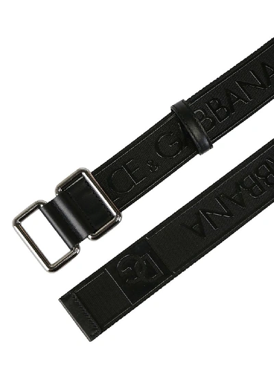Shop Dolce & Gabbana Logo Belt In Nero/nero