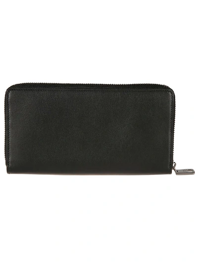 Shop Dolce & Gabbana Logo Zip Around Wallet In Black