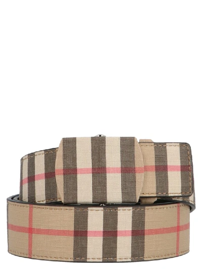 Shop Burberry Covered Belt In Multicolor