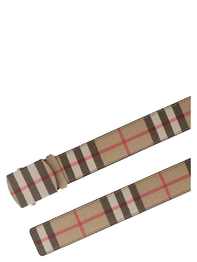Shop Burberry Covered Belt In Multicolor