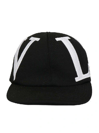 Shop Valentino Baseball Hat In Nero/bianco