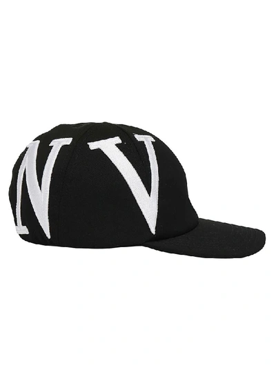 Shop Valentino Baseball Hat In Nero/bianco