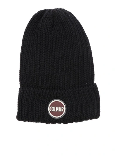 Shop Colmar Wool Logo Beanie In Nero