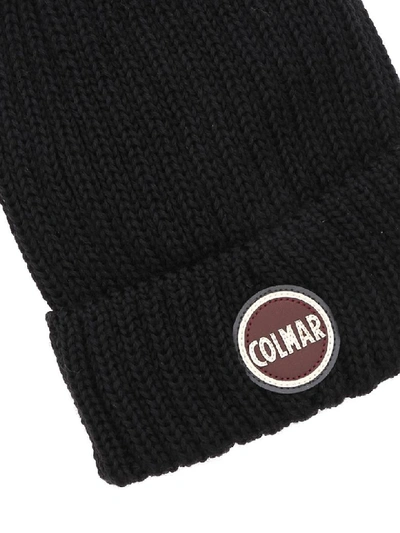 Shop Colmar Wool Logo Beanie In Nero