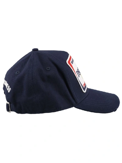 Shop Dsquared2 Baseball Cap In Blue