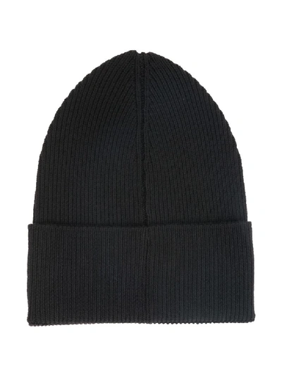 Shop Dsquared2 Cross Beanie In Nero + Verde Fluo