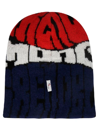 Shop Moncler Knitted Beanie In Multicolor