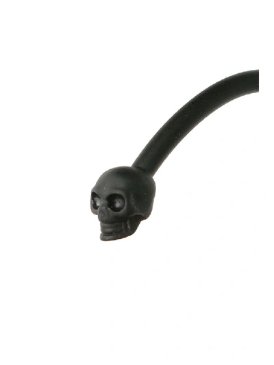 Shop Alexander Mcqueen Double Skull Bracelet In Matt Black (black)