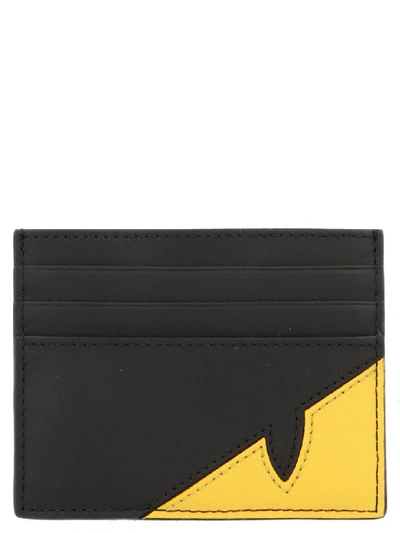 Shop Fendi Corner Bugs Cardholder In Black