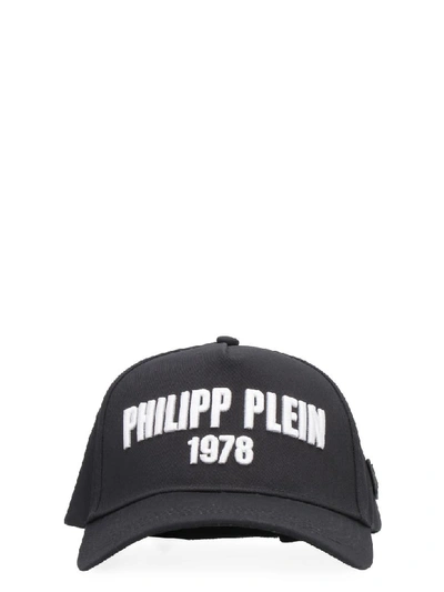 Shop Philipp Plein Embroidered Baseball Cap In Black