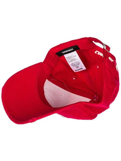 Shop Dsquared2 Bad Scout Baseball Cap In Rosso