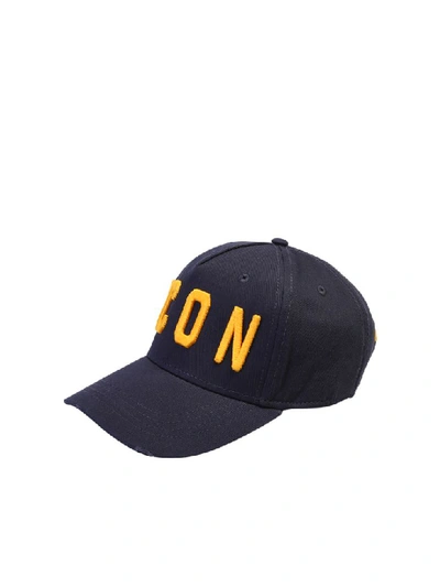 Shop Dsquared2 Baseball Hat In Blue