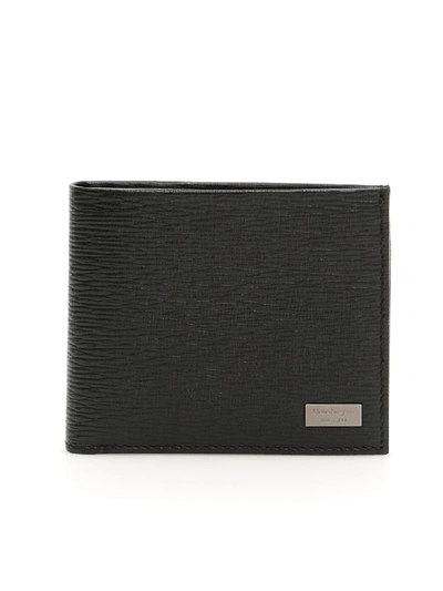 Shop Ferragamo Wallet With Coin Case In Black (black)