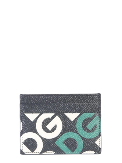 Shop Dolce & Gabbana Leather Card Holder In Multicolor