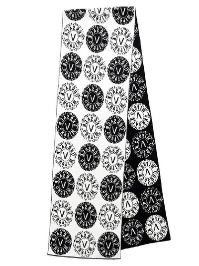 Shop Versace Scarf In Black & White