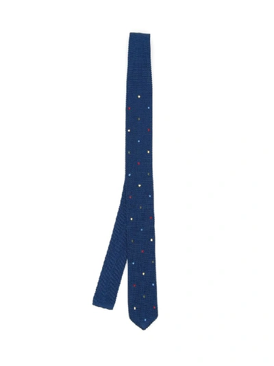 Shop Thomas Mason Paul Tie With Polka Dots In Blue Multi (blue)