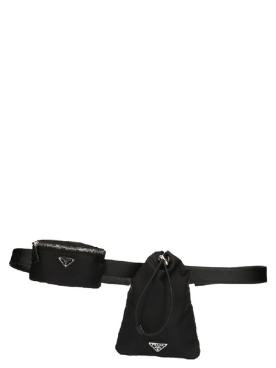 Shop Prada Multipocket Belt In Black