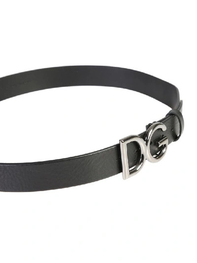 Shop Dolce & Gabbana Branded Belt In Black