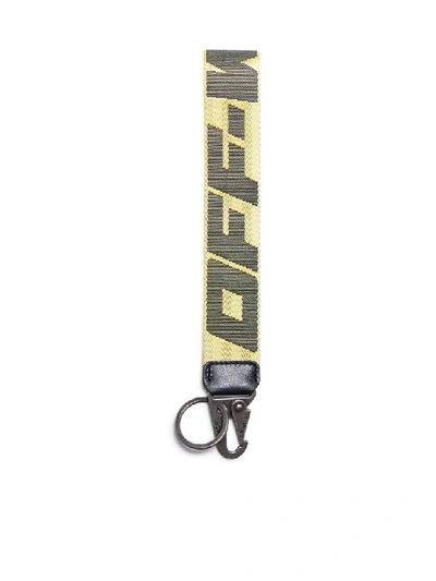 Shop Off-white Keyring In Yellow Black