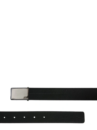 Shop Dior Belt With Metal Buckle In Nero