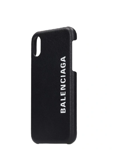 Shop Balenciaga Iphone / Ipad Case In Black Leather