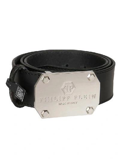 Shop Philipp Plein Original Logo Belt In Nero