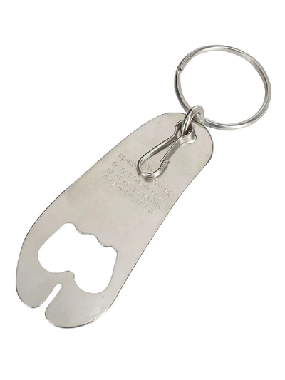 Shop Maison Margiela Key Ring In Silver