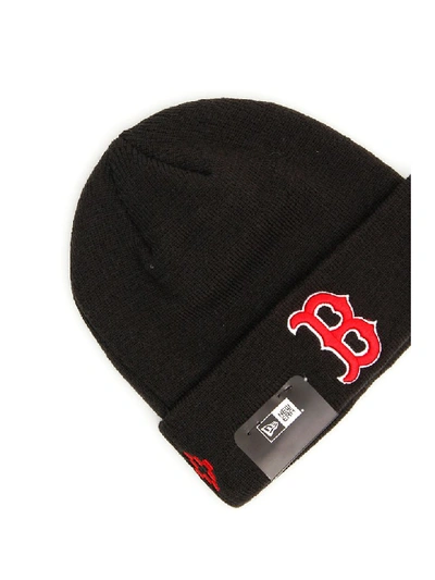Shop Marcelo Burlon County Of Milan Red Sox Beanie In Black Red (black)