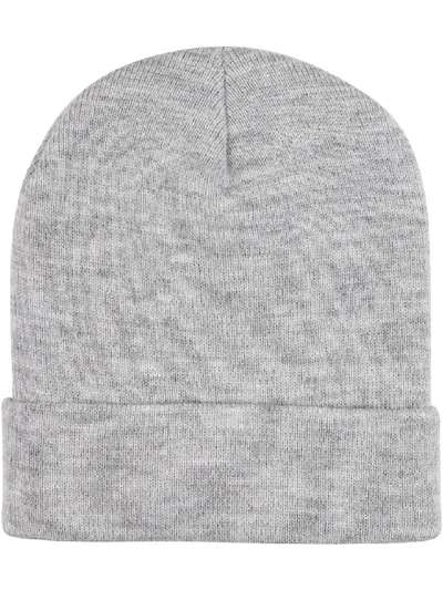 Shop Buscemi Ribbed Knit Beanie In Grey