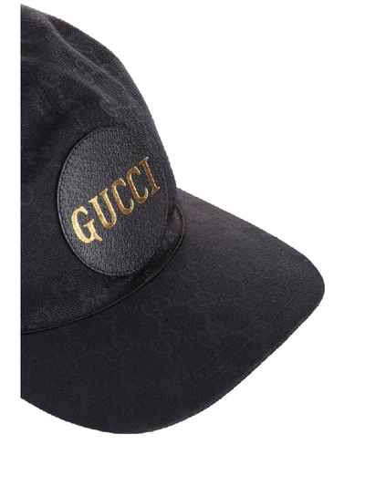 Shop Gucci Baseball Cap In Nero