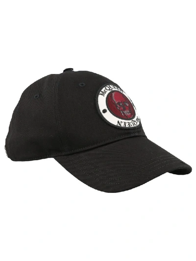 Shop Alexander Mcqueen Badge Baseball Cap In Black