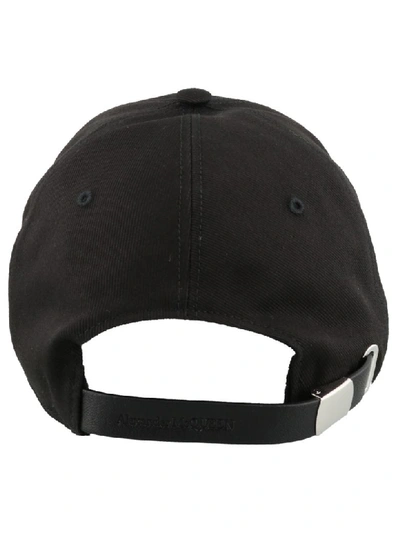 Shop Alexander Mcqueen Badge Baseball Cap In Black