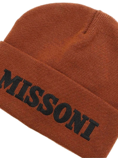 Shop Missoni Wool Cap In Orange