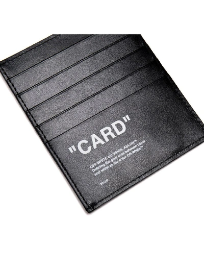 Shop Off-white Quote Cardholder In Black