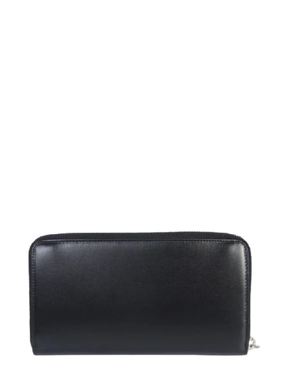 Shop Saint Laurent Large Monogram Zip Around Wallet In Nero