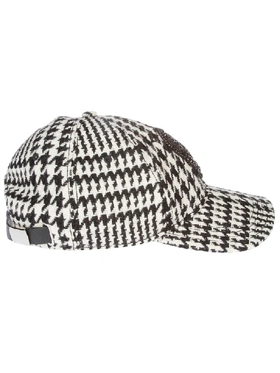 Shop Alexander Mcqueen Skull Motif Hat In Black White