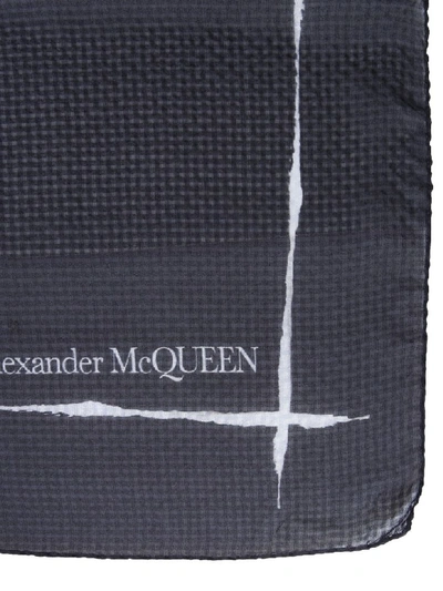 Shop Alexander Mcqueen Silk Scarf In Nero