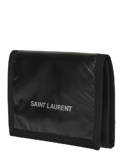 Shop Saint Laurent Wallet In Nero/argento