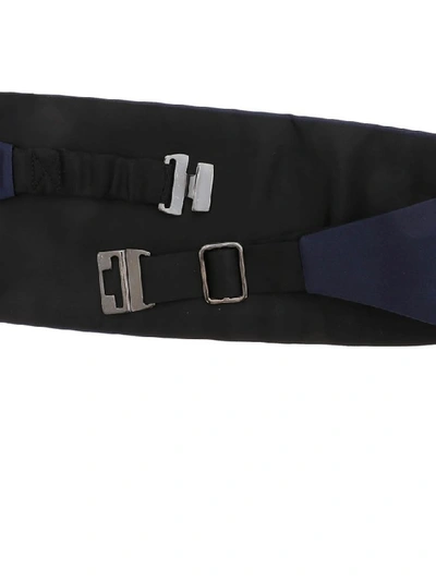 Shop Ermenegildo Zegna Cummerbund And Bow Tie Kit Silk In Blue