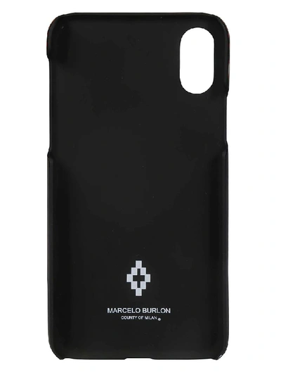 Shop Marcelo Burlon County Of Milan Geometric Wings Iphone X Case In Black/multicolor