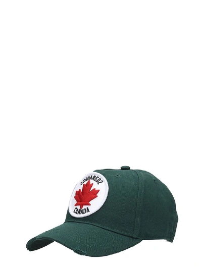 Shop Dsquared2 Hats In Green Cotton