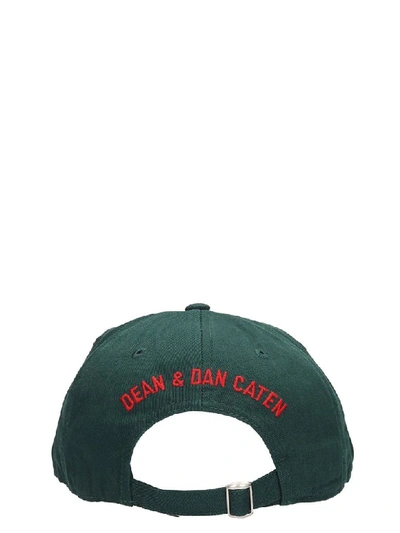 Shop Dsquared2 Hats In Green Cotton