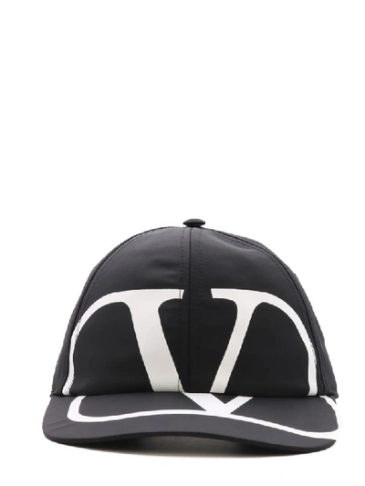 Shop Valentino Baseball Cap Vlogo In Black