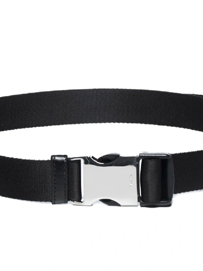 Shop Prada Belt In Nero