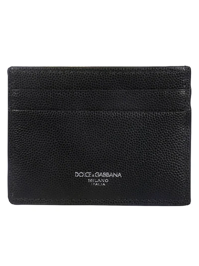 Shop Dolce & Gabbana Logo Print Card Holder In Black