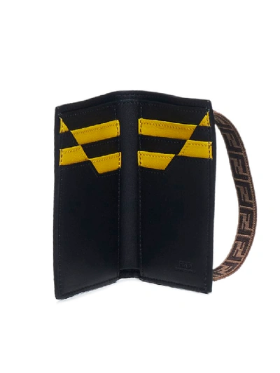 Shop Fendi Wallet In Nero Giallo