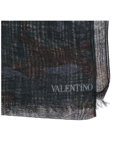 Shop Valentino Sicily Foulard In Blu
