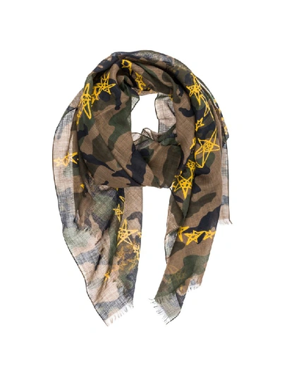 Shop Valentino Sicily Foulard In Verde