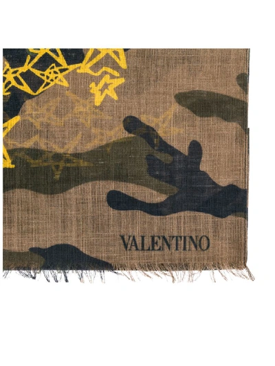 Shop Valentino Sicily Foulard In Verde